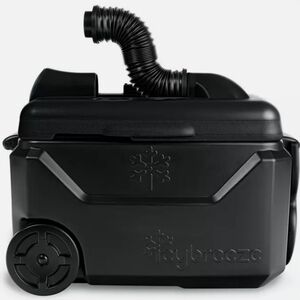 IcyBreeze Platinum Pro PORTABLE AIR COOL, Black/Black, 12V, 10Ah Battery+Charge